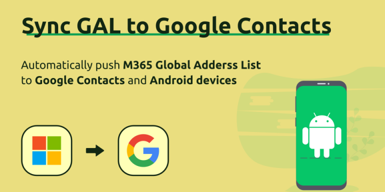 How to sync Microsoft 365 GAL to individual Google Workspace user contacts (and get correct caller ID on Android)